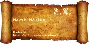 Marth Mónika névjegykártya